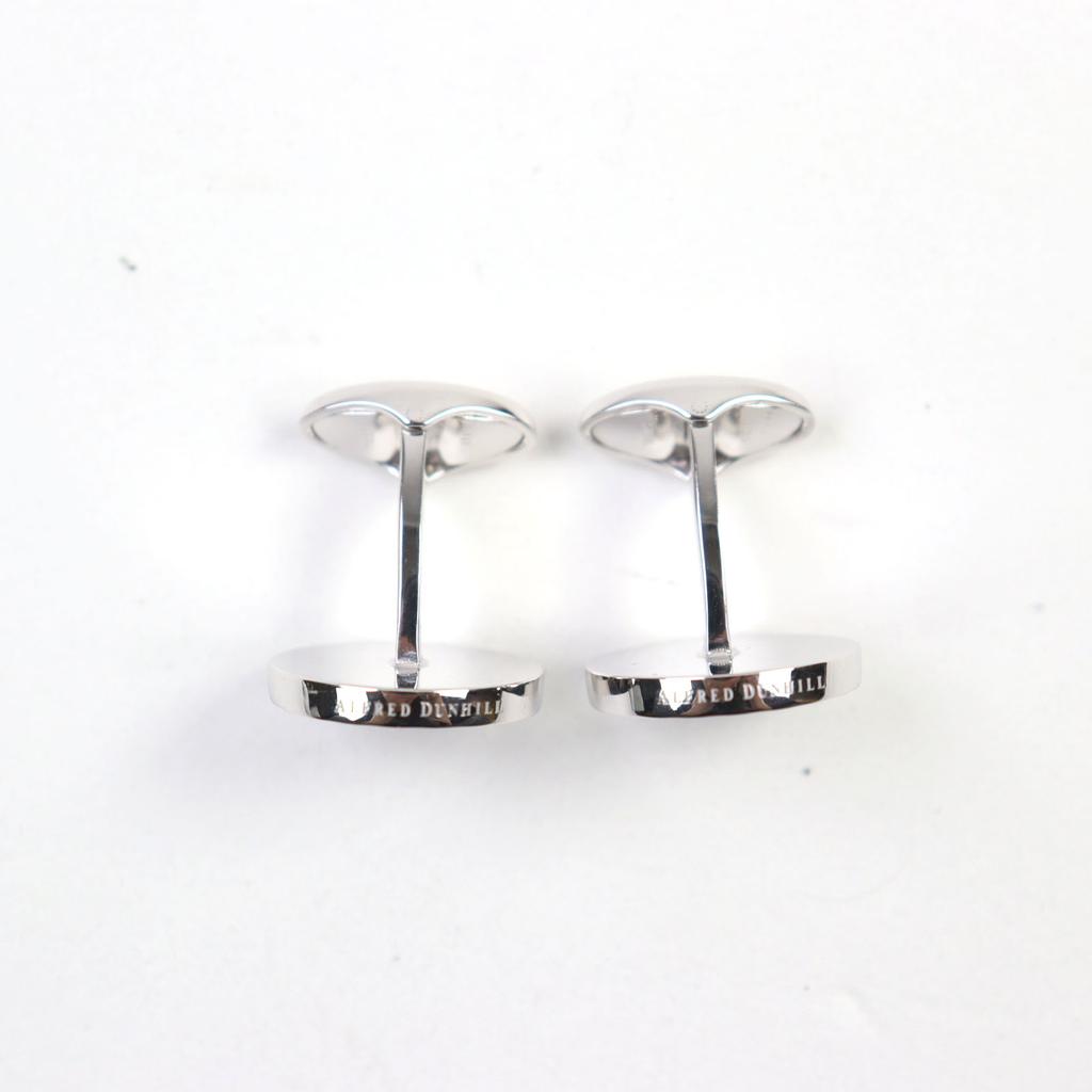 Dunhill Cufflinks Cufflinks Engraved Logo Round Shape AG925 Men JSB82D2H Used