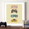 Gaming Room Wall Art Print Canvas Painting Gamer Gift Video Game Vintage Poster Gamepad Controller Picture Boys Kids Room Decor No Frame