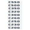 C200 E200 Для Mercedes Benz 3D Глянцевые Черные Буквы C180 C200 C220d C250d C260 C300d 4Matic ABS Шильдик для Mercedes Benz W205 Co