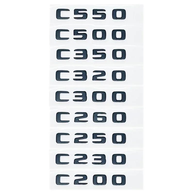 C200 E200 Для Mercedes Benz 3D Глянцевые Черные Буквы C180 C200 C220d C250d C260 C300d 4Matic ABS Шильдик для Mercedes Benz W205 Co