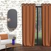 Insulating Eyelet Curtain 135x250 Cm BOHEME Terra, by Soleil d'Ocre
