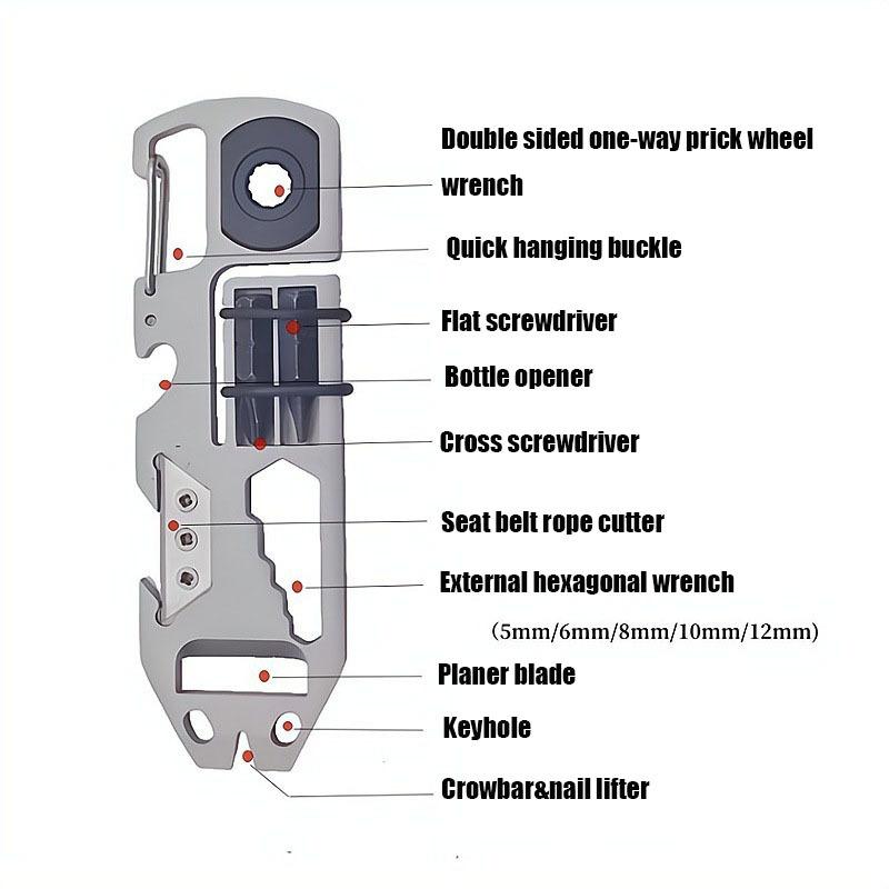 10 в 1 отвертка с храповым механизмом многофункциональный лом мини EDC мультитул шестигранный ключ открывалка для бутылок инструменты для ремонта велосипеда на открытом воздухе
