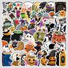 50 Cartoon Halloween Graffiti Stickers Water Cup Mobile Phone Waterproof Decorative Stickers Cute Holiday Stickers