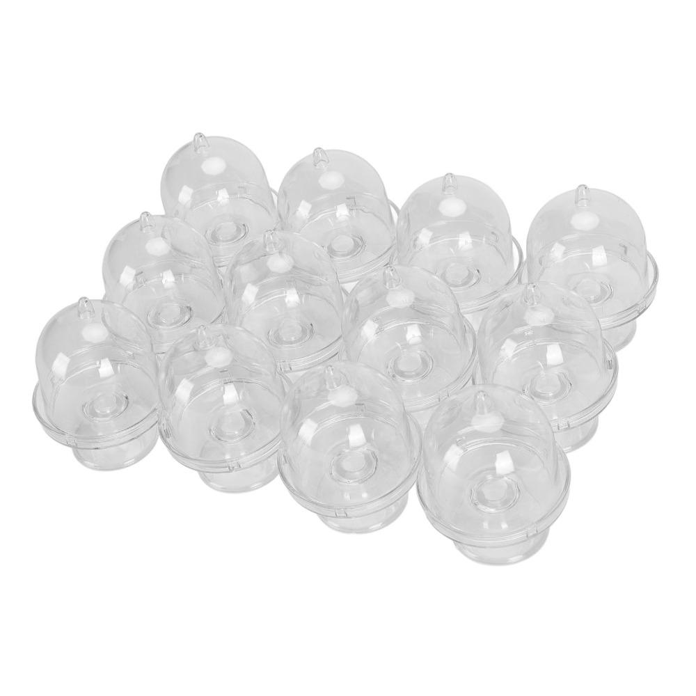 12pcs With Dome Cover Small Cake Display Stand Mini Size Cake Plate With Lid Dessert Tray Tea Party