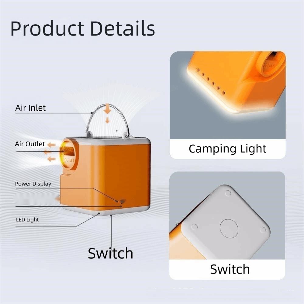 2400mAh Mini Air Pump Long Endurance LED Light Air Pump Electric Inflator Deflator Air Mattress