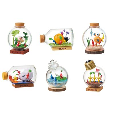 Re-Ment PVC Pikmin Terrarium Collection Box Set из 6 штук, каждая 80x140x80 мм, украшения для террариума
