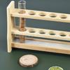 Wooden Colorimetric Tube Rack 6 Hole Test Tube Stand Durable Test Tube Rack  Sample Storage