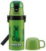 Skater Water Bottle 350ml Minecraft Minecraft for Children Direct Drinking Cup Drinking 2WAY with Cup Stainless Steel SKDC3-A