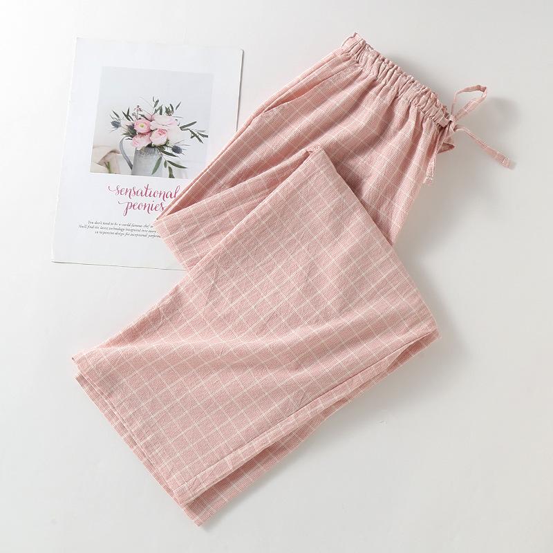 Women Pajamas Trousers Soft Home Pants Loose Casual Pants Elastic Waist Ladies Home Pants