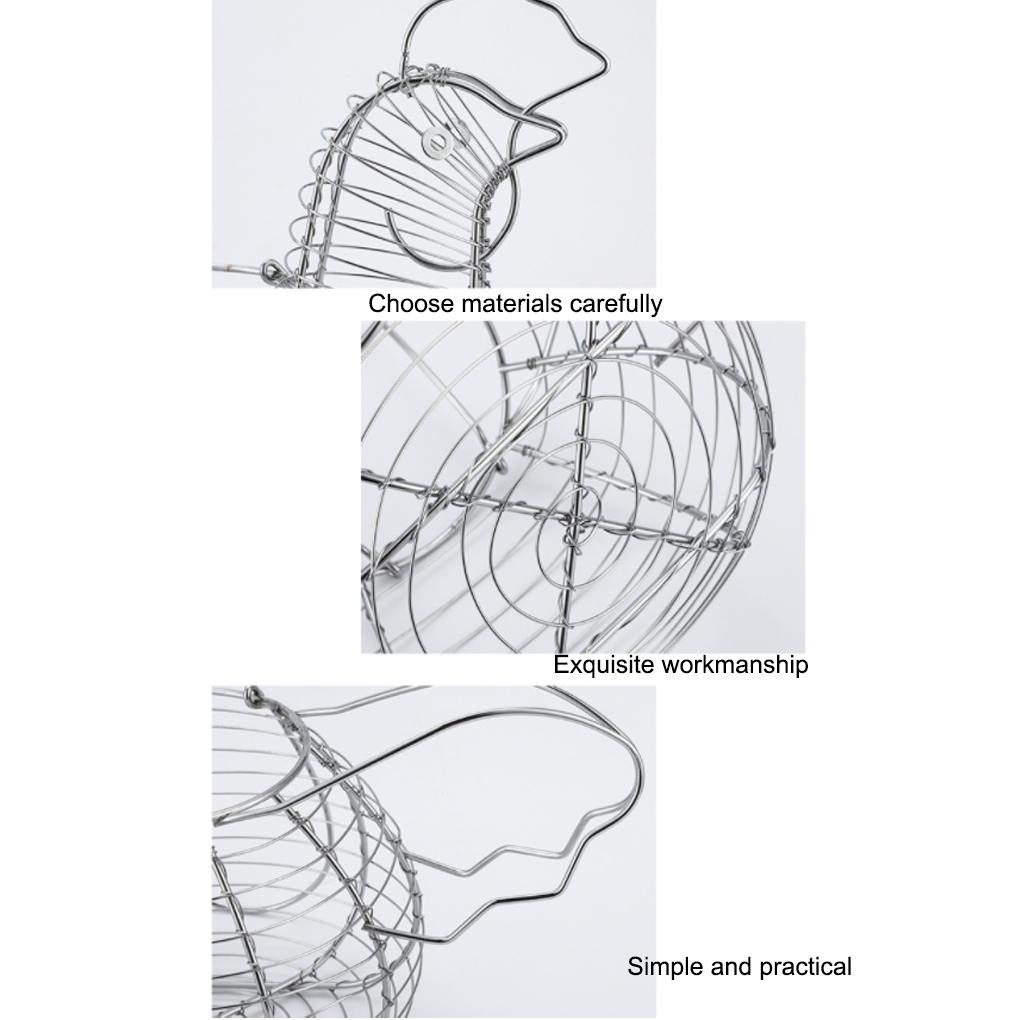 Держатель для яиц в форме курицы, сменный гальванизированный контейнер для хранения