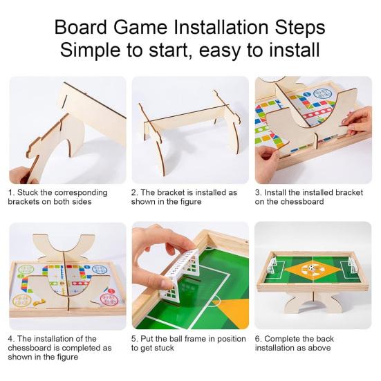 Футбол Летающие шахматы Настольная игра 2-в-1 Двусторонняя детская настольная футбольная игрушка для малышей