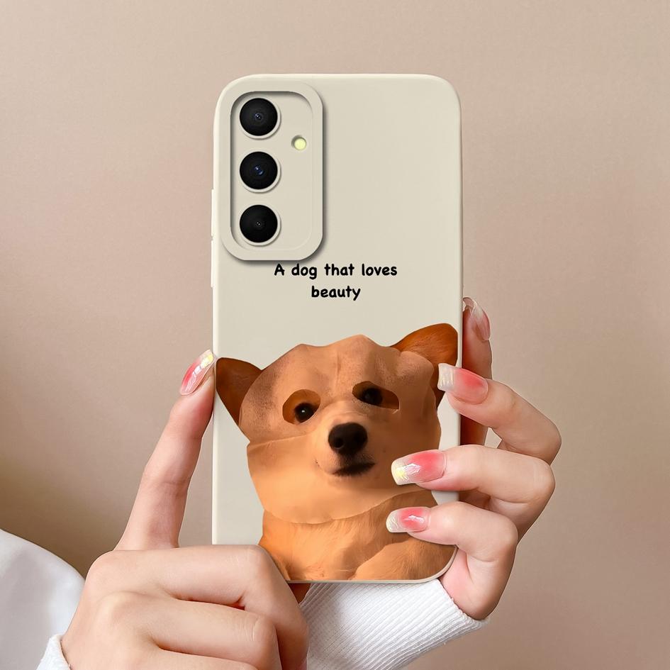 Чехол для Samsung Galaxy A55 S22 S23 M34 A05 A15 C55 F15 S24, чехол для телефона с милым кроликом и мультяшным узором, жидкий силиконовый противоударный бампер для Samsung