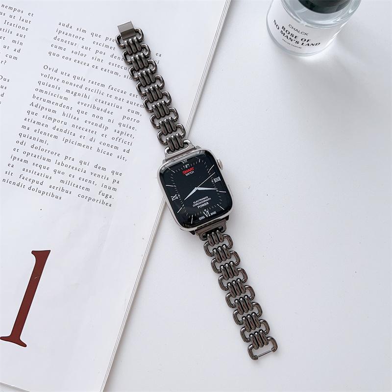 Роскошный браслет из нержавеющей стали для ремешка iwatch 44 мм, 42 мм, 40 мм, 38 мм, 41 мм, 45 мм, 49 мм iwatch8 7 SE 6 5 4 3 2 1 Series