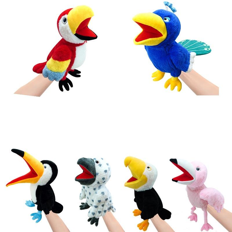 Новая трансграничная птица животное ручная кукла большой клюв попугай игрушка для успокоения детей оптом кукла орел