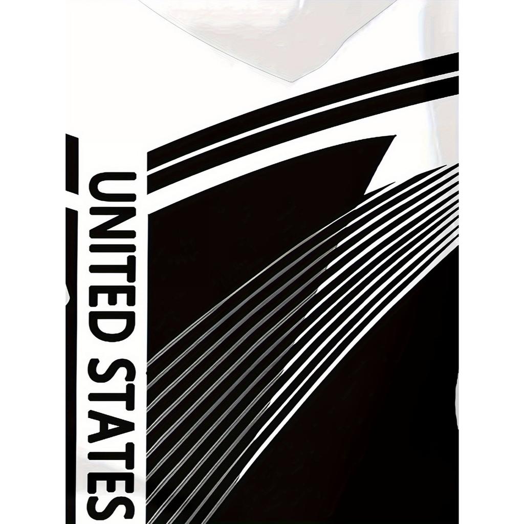 Повседневный пуловер для мальчиков с 3D-принтом, толстовка с длинным рукавом в стиле колор-блок в цветах США, худи