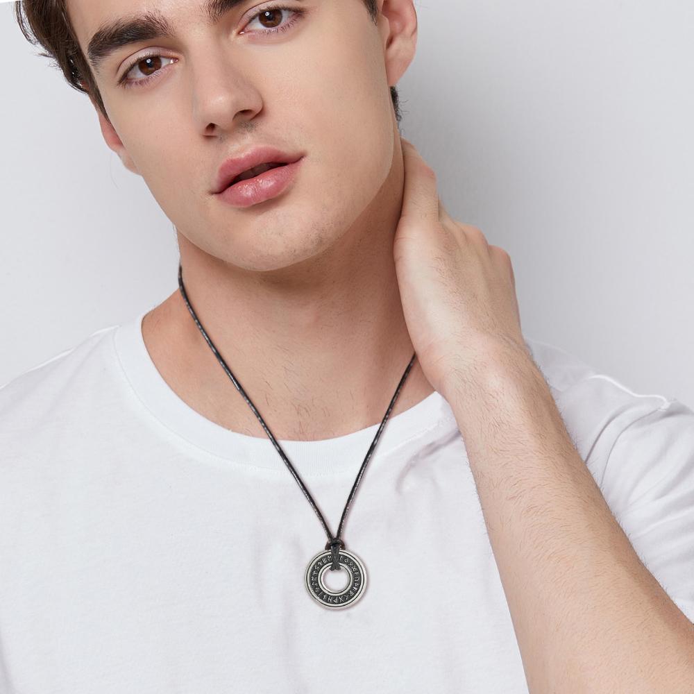 Винтажные ожерелья с нордическими рунами для мужчин, из нержавеющей стали, с норвежскими рунами, викингские украшения, языческий кулон-амулет, подарок, горячая распродажа