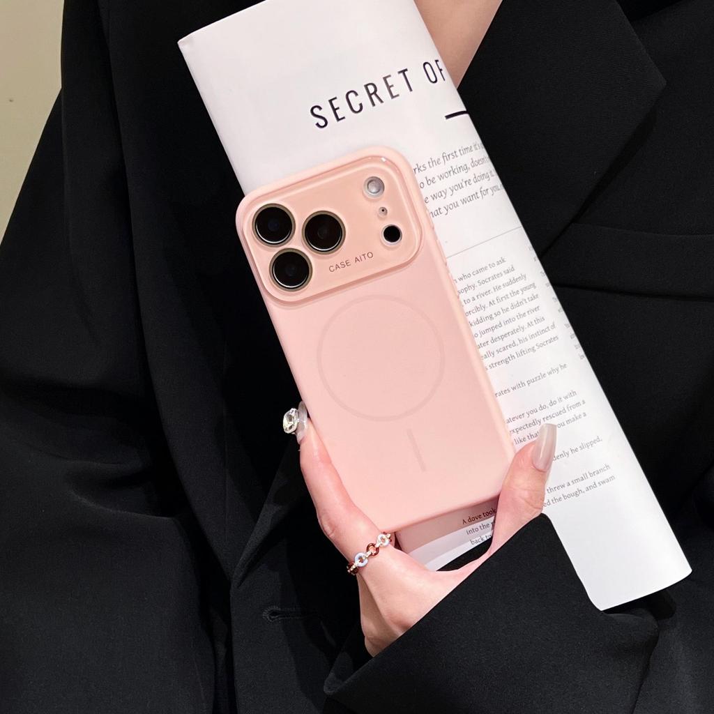 Противоударный чехол из жидкого силикона для iPhone 17 Pro Max – Дизайн с большим окном