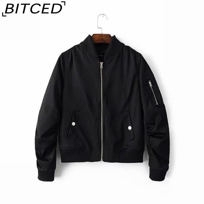 BITCED Осенняя женская легкая куртка-авиатор