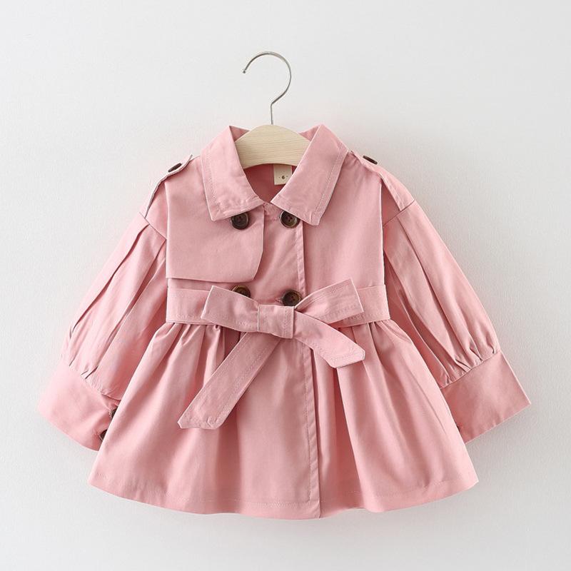 Children's Clothing Girls' Coat Kids Jacket Children's Spring Autumn Korean Style Cute Long Trench Baby Girls Windbreaker