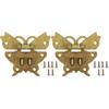 2 Pcs Hasp Latch Zinc Alloy Butterfly Shaped Latch Bronze Color Catch for Case Box