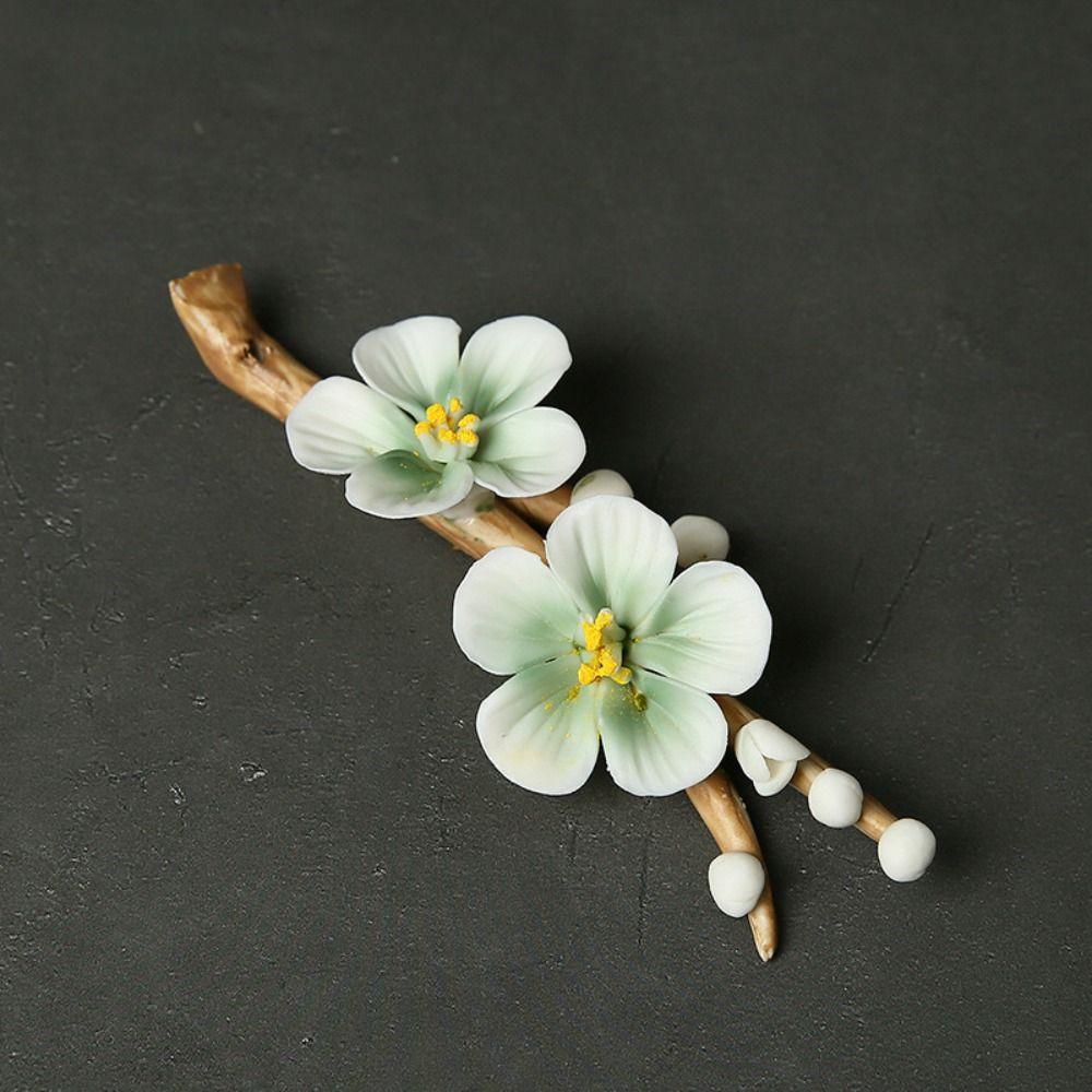 Flower Shape Incense Stick Holder Ceramics Aromatherapy Base Gift Tea Table Oraments Yoga Studios