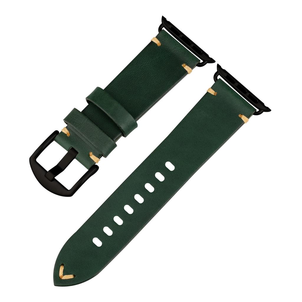 Оригинальный кожаный ремешок для часов из коровьей кожи, замена для Apple Watch Series 3 4 5 6 7 8 9 S9, прочный аксессуар-браслет для смарт-часов