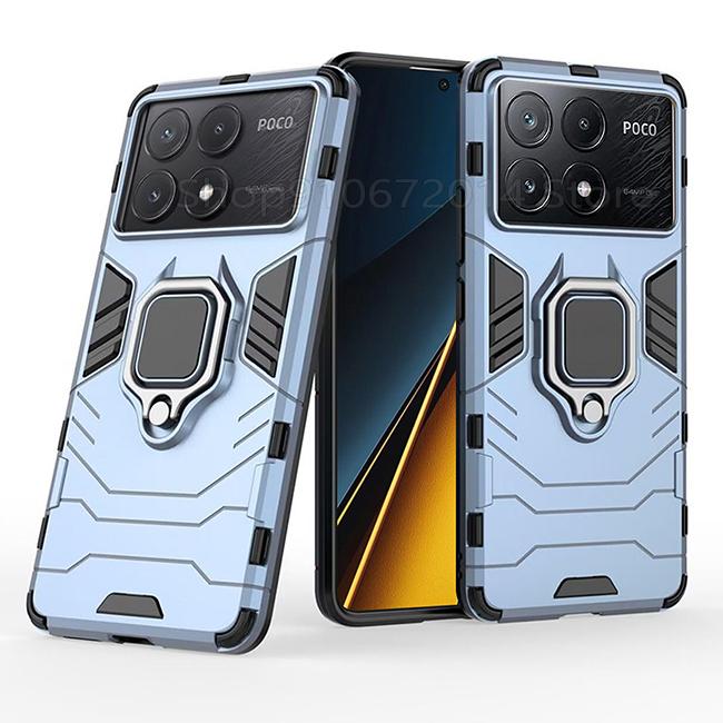 Ring Holder Car Magnetic Cover For POCO X6 F6 Pro Case For POCO M6 F5 X5 X4 X3 NFC M3 Pro F3 F4 GT C40 C65 M5S Shockproof Bumper