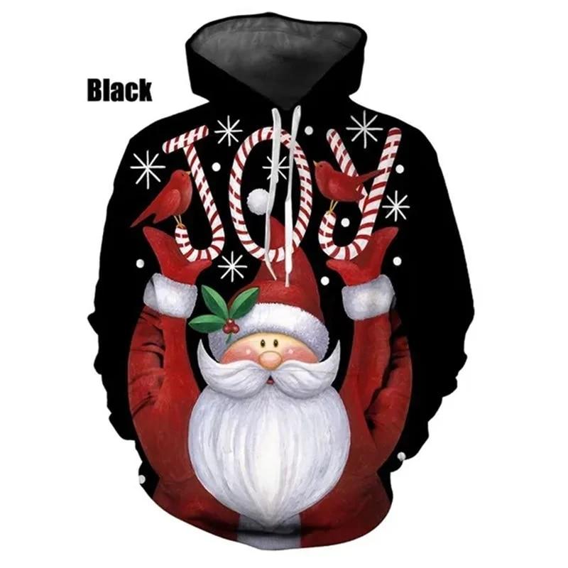 Happy Xmas Графические толстовки 3D Кошмар перед Рождеством Печать толстовка Дети Hipster Толстовки Женщины 2k Harajuku Одежда Топ