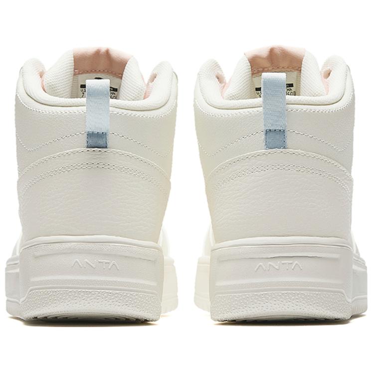 Anta Удобные универсальные нескользящие прочные высокие кроссовки женские кроссовки белые синие 922448002Q-4