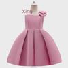 Атласное платье принцессы для девочек в европейском и американском стиле - наряд для дефиле и игры на фортепиано в честь Дня защиты детей