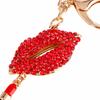 Sparkling Crystal Lip Keychain Sexy Lipsticking Lip Key Chain Lipstick Keychain  Bag Pendant