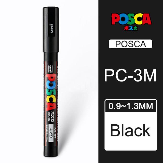 Маркер-краска Uni POSCA, 39 цветов PC-5M/44 PC-3M/36 PC-1M, Акриловые маркеры для рисования по камню, граффити, Художественные принадлежности
