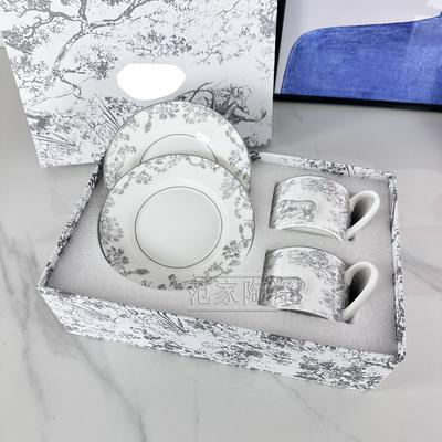 Европейский Di Home Light Luxury Керамическая Серая Тигровая Серия Кофейная Чашка Тарелка Костяной Фарфор Западная Тарелка Стейк Тарелка Подарочный Семейный Набор