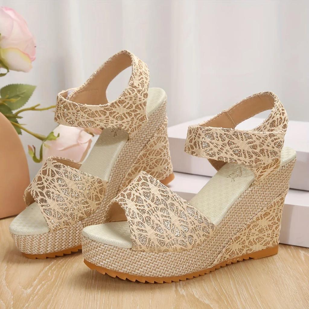 Fashion New Wedge Sandal Women Summer Shoes Peep Toe Platform Sandals Luxury Designer Shoes Heels Women Sexy Party Dress Women Sandalias