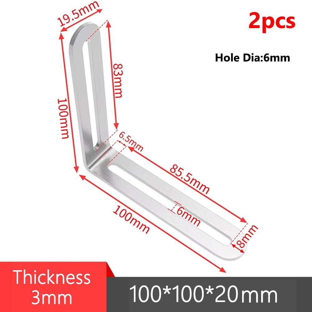 1/2Pcs 90 Degree Right Angle Corner Brace Joint Shelf Support Bracket Cabinet Screens Wall