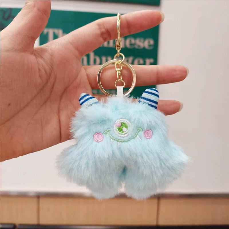 Adorable Plush Monster Keychain Soft Stuffed Animal Cute Decorative Doll For Bags