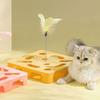 Interactive Puzzle Toy for Cats Puzzle Box with Jingle Balls Spring Feather Wand Cat Enrichment Toy for Indoor Cats Mental Stimulation And
