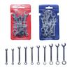 Набор мини-накидных ключей 10 шт. 4-11 мм Открытые комбинированные трещоточные ключи Метрические/дюймовые ключи Ручные инструменты