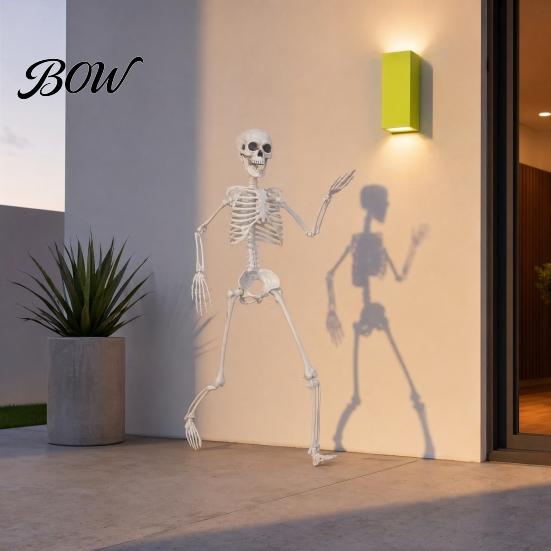 Halloween Skeleton Toy 3ft Life Size Skeleton, Full Body Posable Plastic Prop, Realistic Decoration Human Bones Model for Yard Patio Lawn Garden