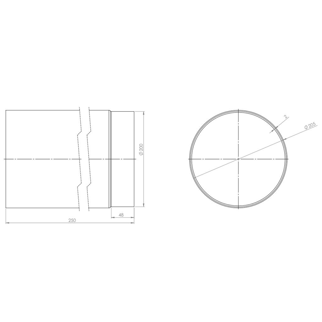 Труба стальная 200/0,25м