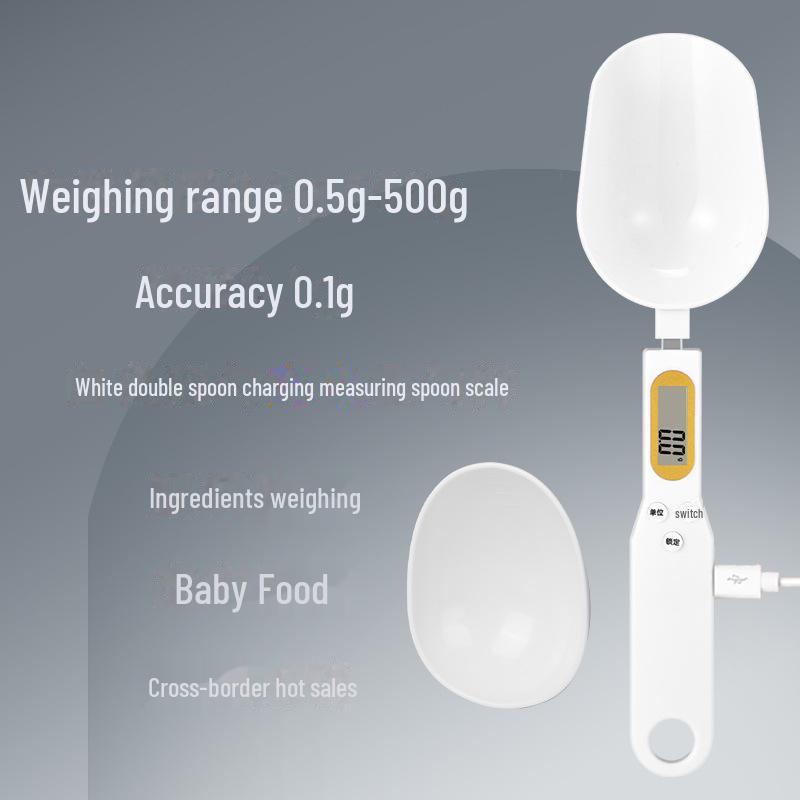 Электронные кухонные весы-ложки - компактные цифровые пищевые весы для ингредиентов, белые