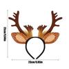 Повязка на голову в виде оленя для взрослых, симпатичная реалистичная повязка на голову с рогами оленя, повязка на голову с ушками животных для косплея, костюм оленя, рождественские аксессуары