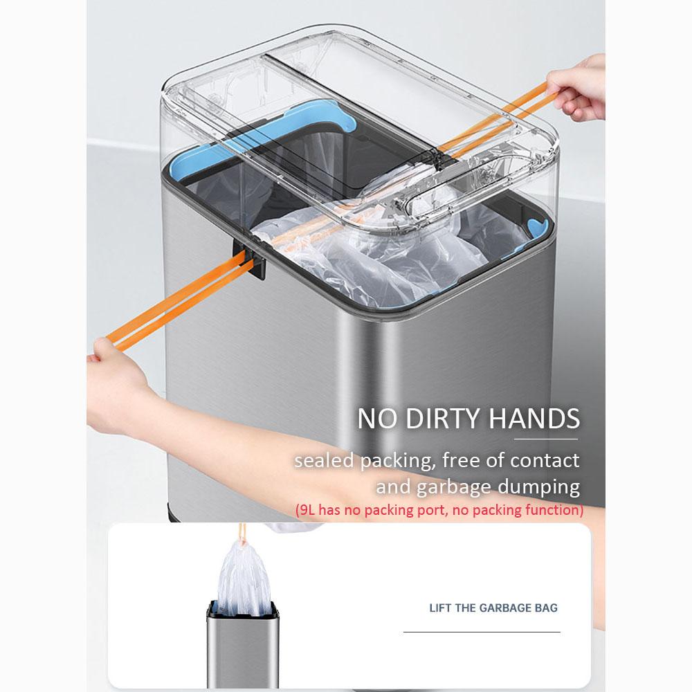 Умный мусорный бак из нержавеющей стали, автоматический датчик, кухонное мусорное ведро, большая емкость, корзины для пищевых отходов, корзина для мусора в ванной комнате