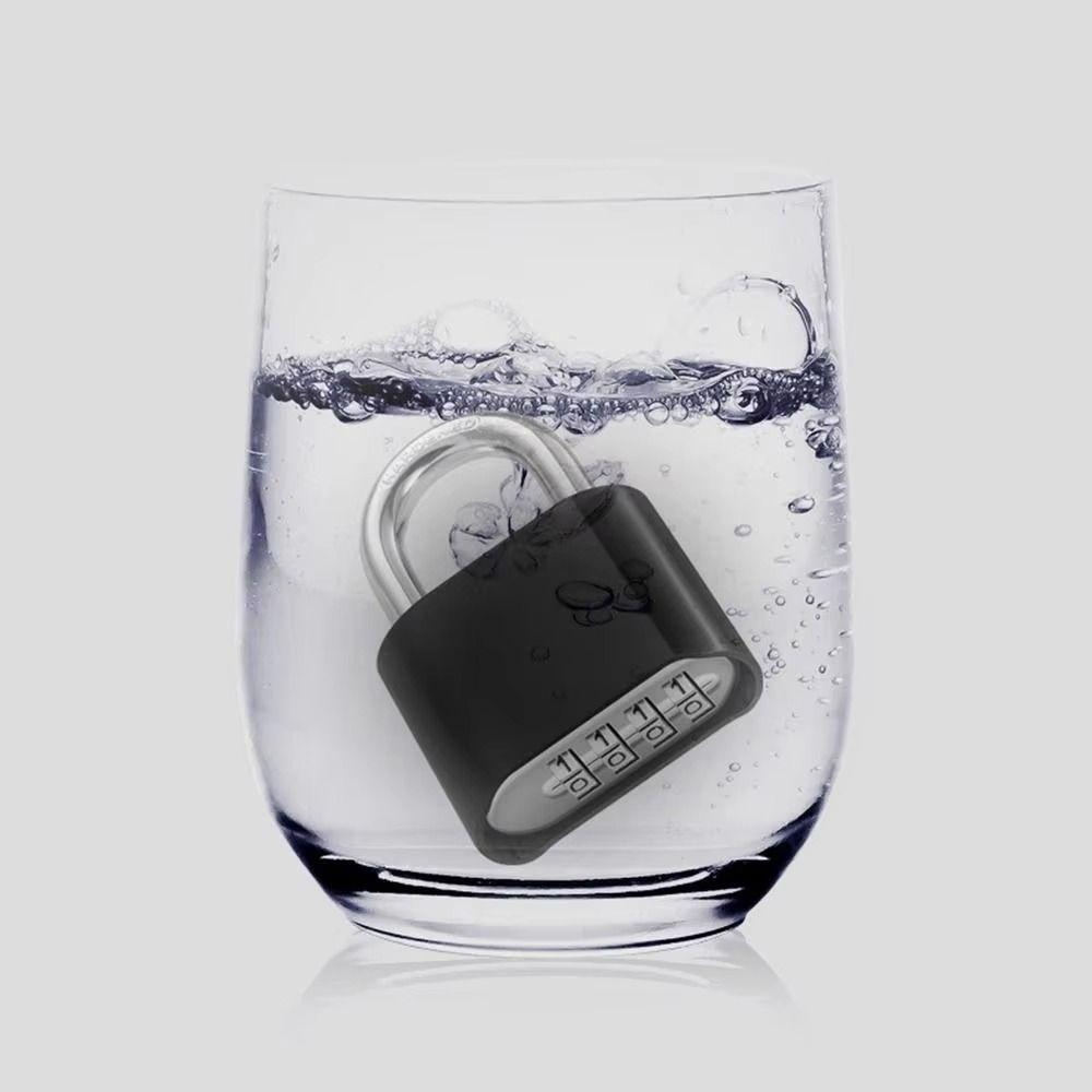 Waterproof Number Combination Padlock Safe Anti-theft Lock Practical 4-Digit Password Lock Toolbox