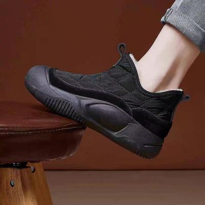 2025 Зимние Роскошные Новые Бархатные Утепленные Теплые Женские Снежные Сапоги Толстая Подошва Хлопковая Обувь Женские Ботильоны на Платформе Botas Mujer