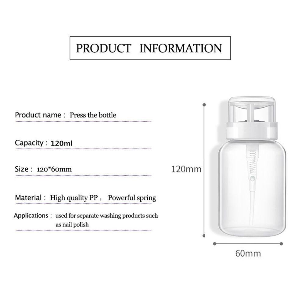 200mL UV Gel Cleaner Pump Dispenser Container Empty Bottle Clean Acetone  Nail Polish Remover