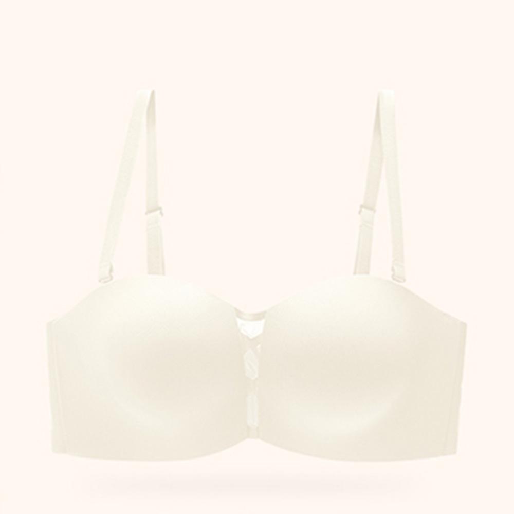 Нескользящее бюстье без бретелек, не оставляющее следов, сто толстых чашек в сборном бюстгальтере