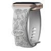 Силиконовый ремешок с цветочным узором для Apple Watch Ultra 2 Ремешок 49мм 45мм 40мм 41мм Браслет Модный IWatch Серии 9 8/7/6/5/4/3/se