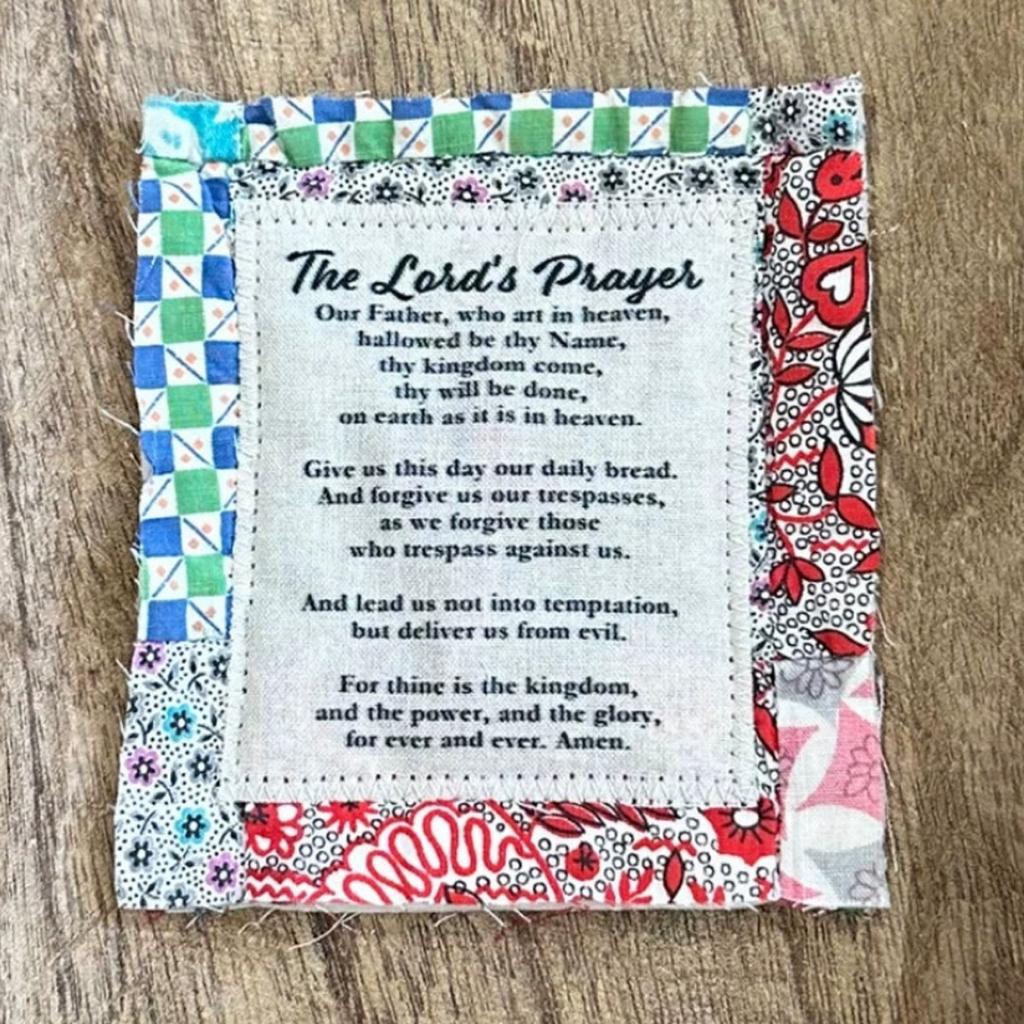Mini Scripture Quilts,Prayer Quilt With Cross Inside,Pocket Prayer Quilt,Handmade Sew Individually Colorful Quilts Sympathy,Remembrance Christian Gift