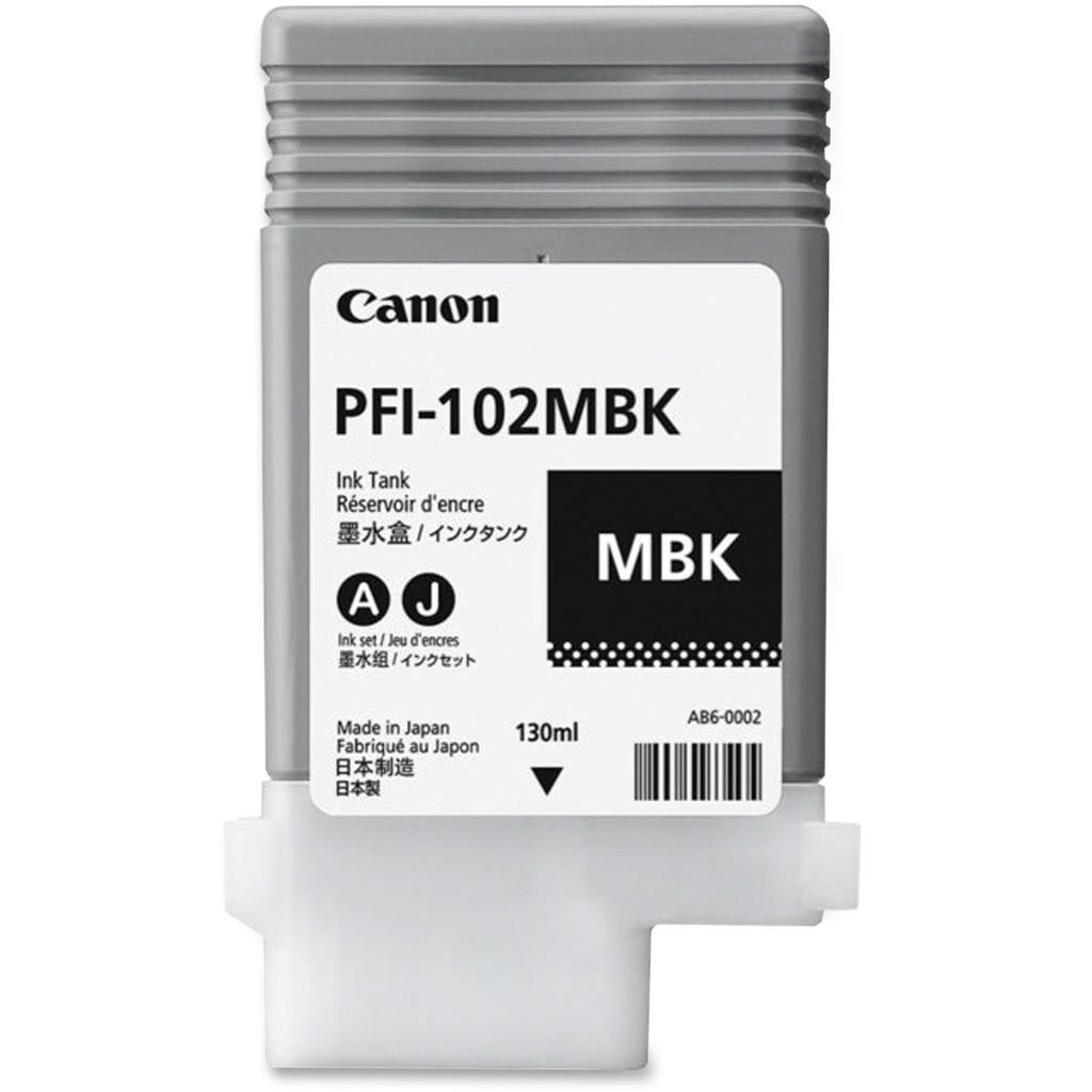 Оригинальный матовый черный чернильный картридж Canon 0894B001 PFI-102MBK